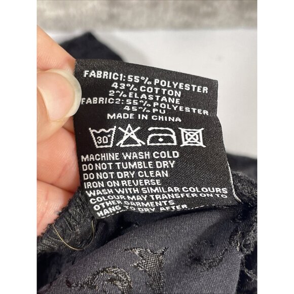 Killstar Pants Womens‎ Size Extra Small Black Embroidered Goth - Picture 13 of 15